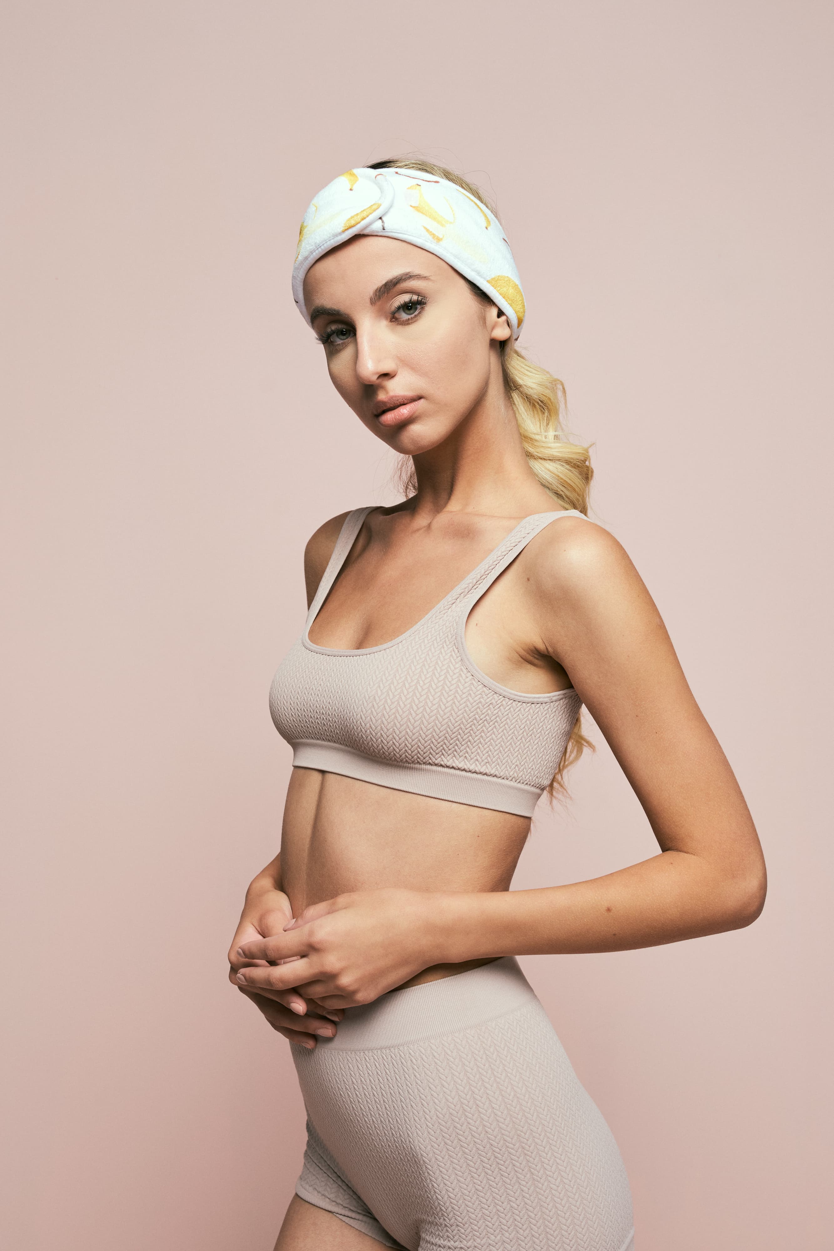 Meloni Model Standing Minimal Look Hair Towel - branding project by Fact & Form