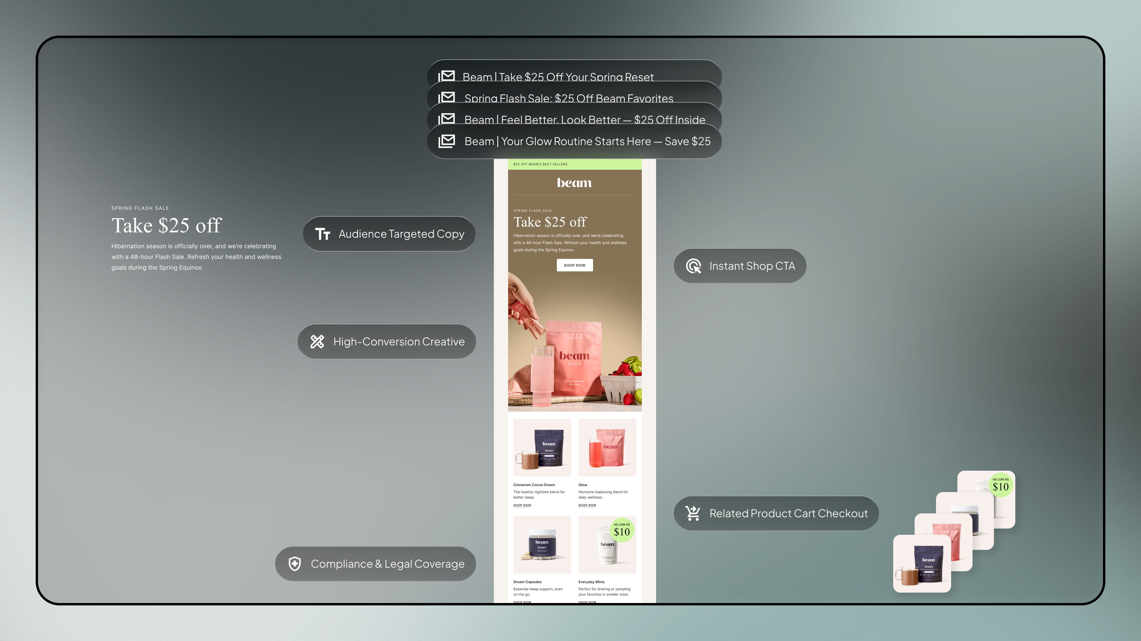 Content - email marketing service by Fact & Form brand and marketing studio (mobile view)