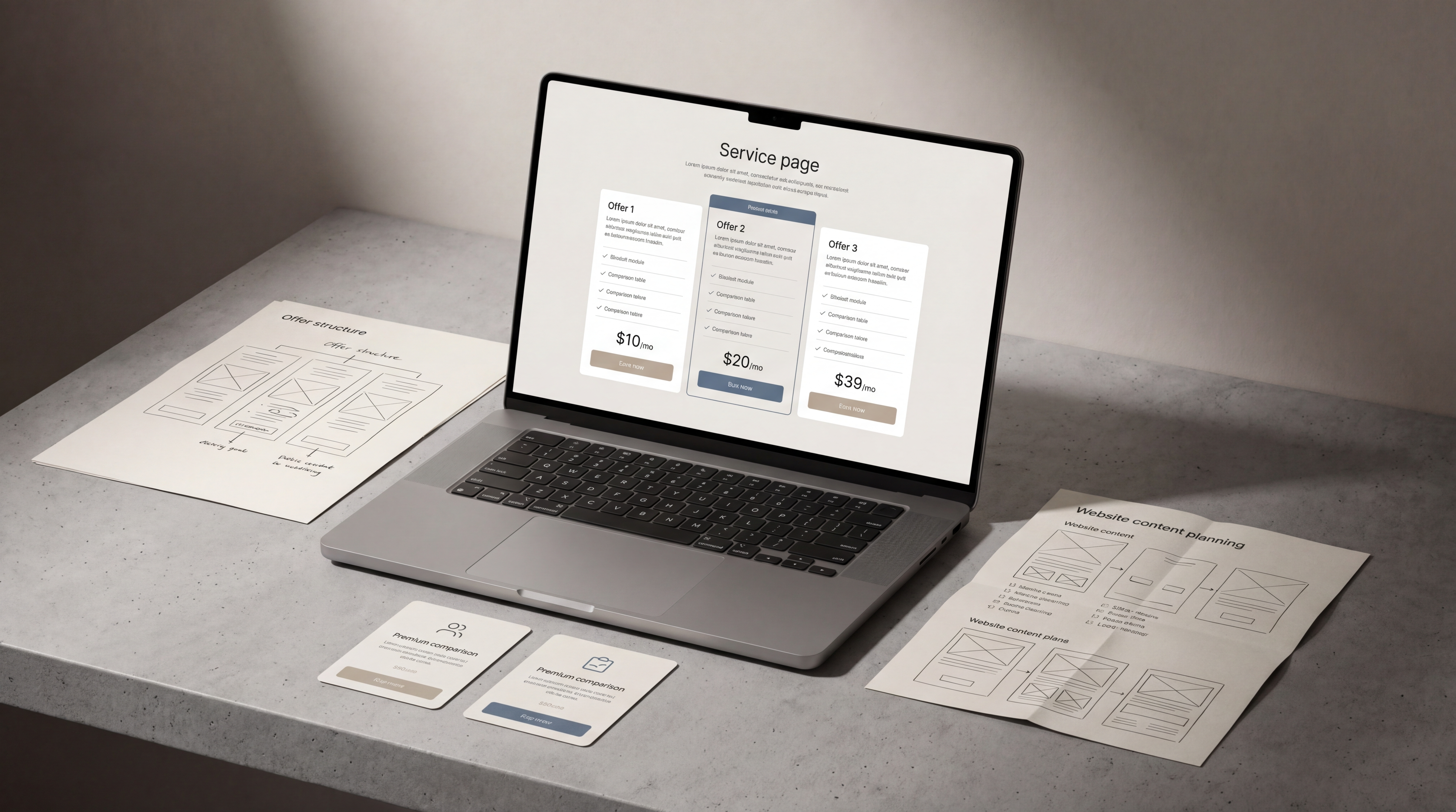 Service Page Design: How to Make Offers Easier to Understand and Compare - Fact & Form brand and marketing insights