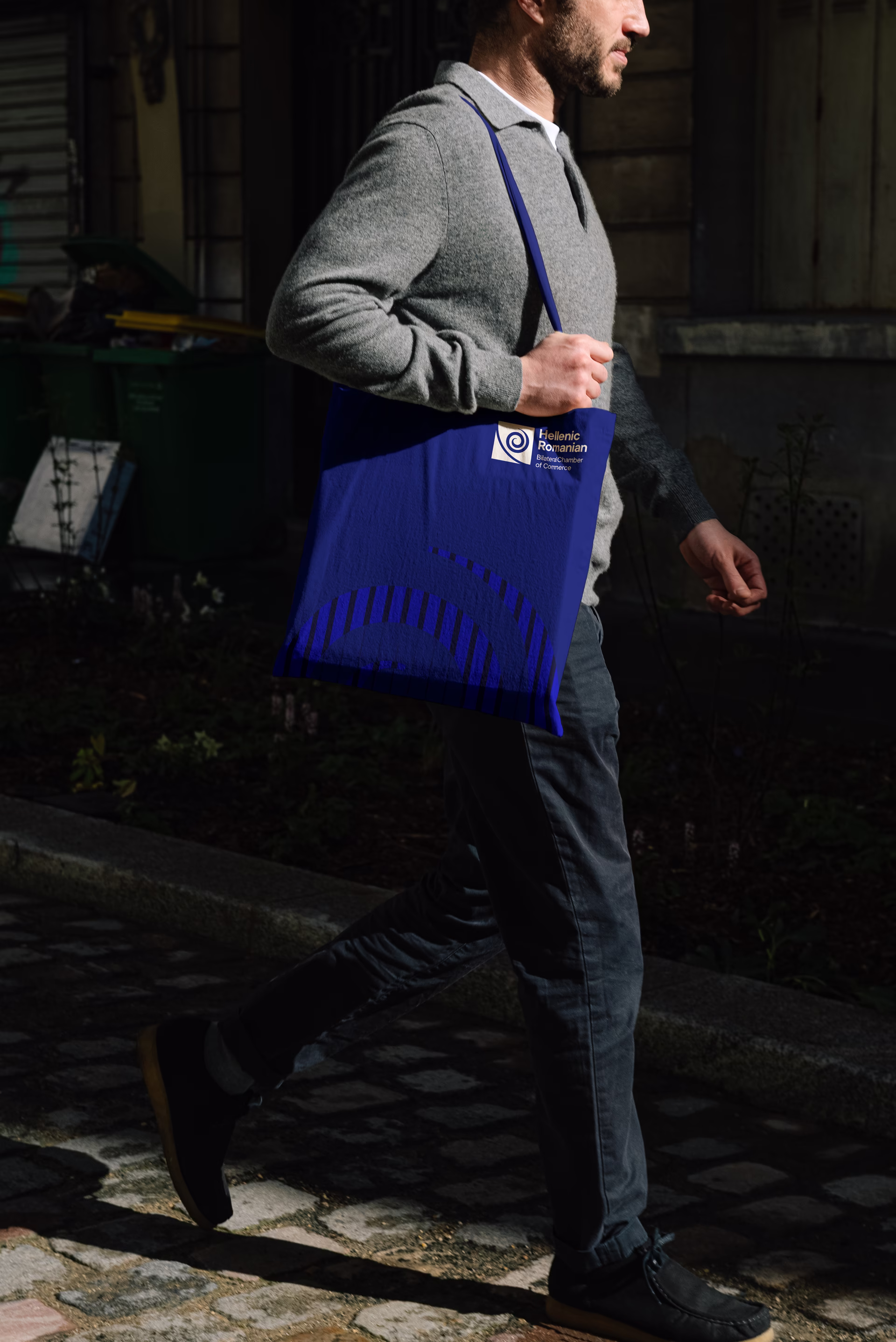 Hellenic-Romanian Chamber of Commerce branded tote bag