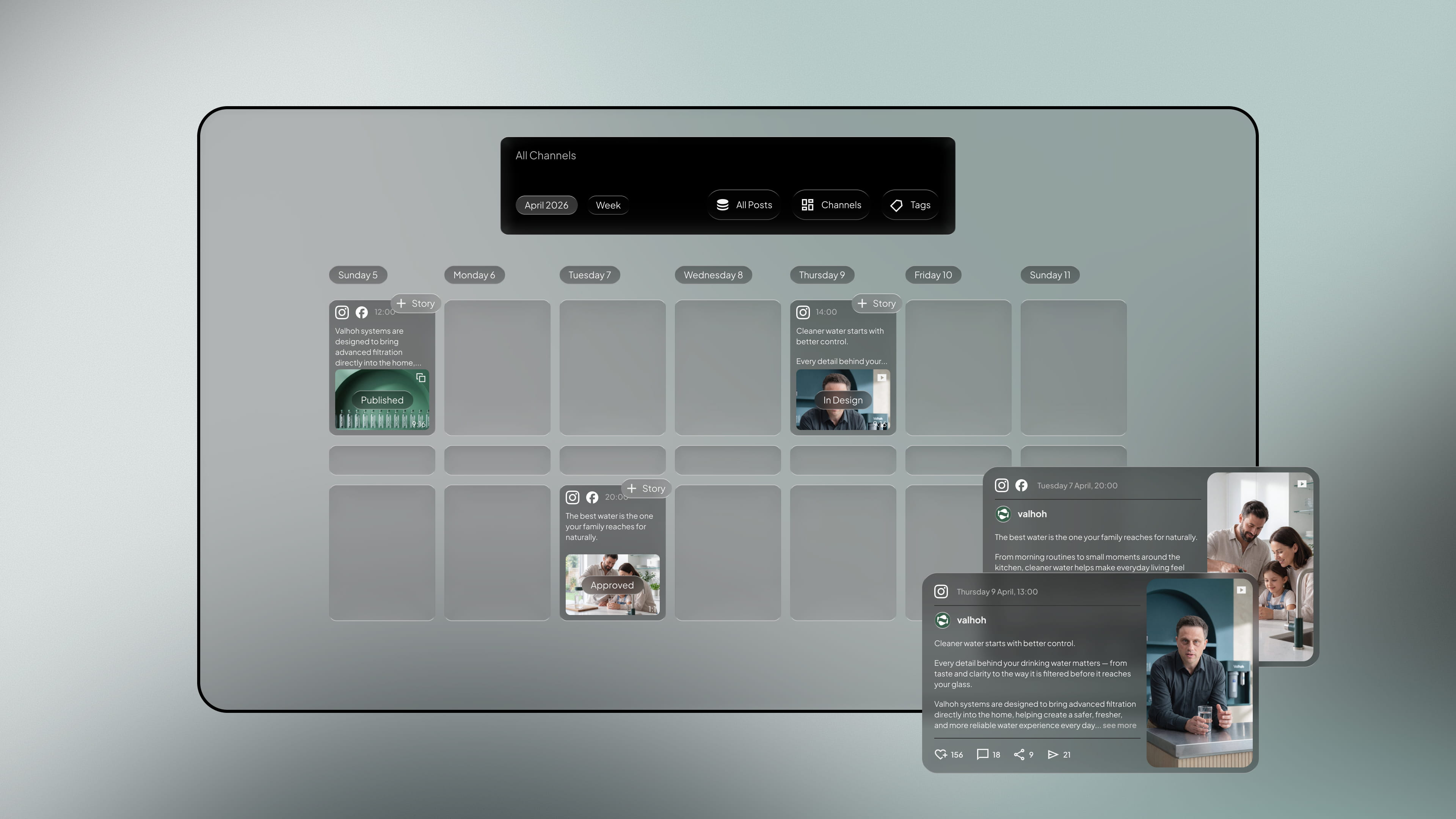 Editorial Plan - social media service by Fact & Form brand and marketing studio