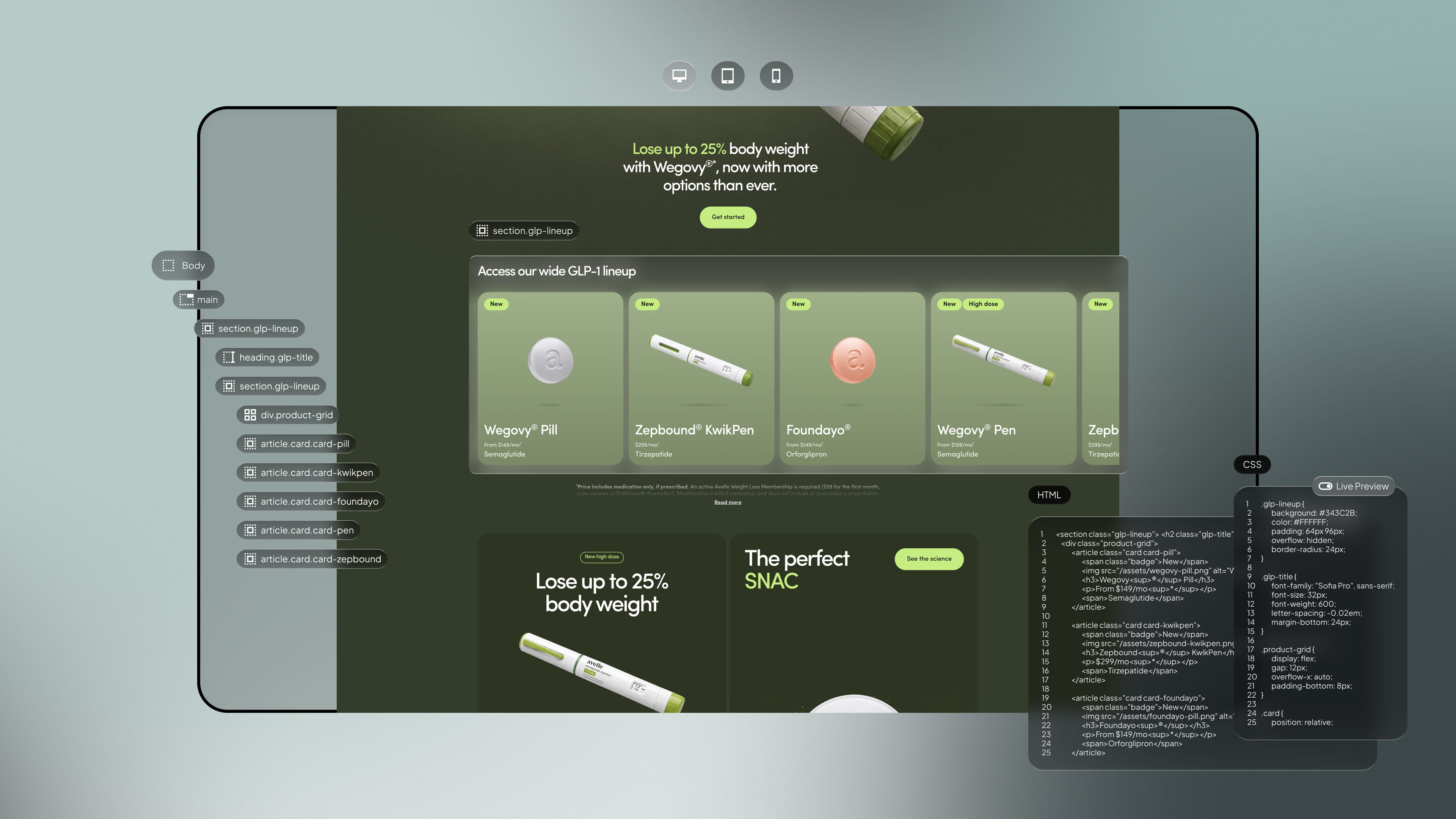 Development - web design service by Fact & Form brand and marketing studio